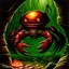 Placeholder: 90's TCG fantasy artwork art of robot crab in sewer