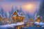 Placeholder: Christmas village river mountain