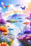 Placeholder: colors, very beautiful, flowers garden,rainbow, cité très futuriste ultra moderne, ufos rainbow, ufos fleet, intergalactic, birds, butterfly