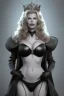 Placeholder: Kim Basinger as evil queen in black leather, busty, cleavage, curvy, angry, stern look. character design by cory loftis, fenghua zhong, ryohei hase, ismail inceoglu and ruan jia. unreal engine 5, artistic lighting, highly detailed, photorealistic, fantasy