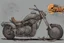 Placeholder: motorcycle, comic book,post-apocalypse, gray background,