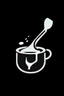 Placeholder: black and white coffee grinds spoon logo minimalist