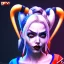 Placeholder: Harley Quinn, photo studio, concept art, realistic image, smooth, unreal engine 5, ray tracing, RTX, lumen lighting, ultra detail, volumetric lighting