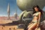 Placeholder: Sci-fi pin-up girl on an alien planet, John Carter of Mars