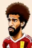 Placeholder: Mohamed Salah Egyptian soccer player cartoon 2d