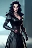 Placeholder: lisa ann as evil queen in black leather gown, cleavage, angry, stern look, unreal 5, octane render,cinema4d, dynamic lighting, dramatic lighting, 4k, redshift render, highly detailed, hyper realistic