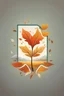Placeholder: square logo , landscape with leaf fall, flying leaves