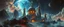 Placeholder: portrait of inter-galatic handsome power broker dynasty , the first nation, witchcraft, cyberpunk village, sci-fi, strange chrome vessels, volume light from stars through clouds, goa trance poster