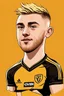 Placeholder: Jarrod Bowen English football player ,cartoon 2d