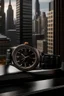 Placeholder: : Contrast the Monarch watch against the bustling cityscape or a contemporary skyline, reflecting the juxtaposition of modernity and classic style.