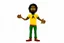 Placeholder: cartoon rasta in tpose white background