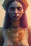 Placeholder: Detailed portrait of a young gypsy woman, contrasting colors, arrow makeup on her eyes, unreal engine, greg rutkowski, loish, rhads, beeple, makoto shinkai and lois van baarle, ilya kuvshinov, rossdraws, tom bagshaw, alphonse mucha, global illumination, detailed and intricate environment