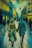 Placeholder: young couple walking the streets of paris by van gogh