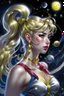 Placeholder: Create a stunning, photorealistic illustration of Sailor Moon's transformation sequence, highlighting her evolution into a beautiful and powerful woman. Ensure that the details, colors, and lighting capture the essence of her character and the magic of the transformation