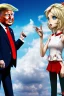 Placeholder: Donald Trump with an anime girl