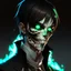 Placeholder: male, half-elf, young, noble, costume, half skull mask, pale skin color