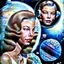 Placeholder: Lauren Bacall on a space station