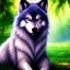 Placeholder: cool wolf with human hair, friendly, emo, deviantart, sparkledog, anime