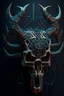 Placeholder: a devil's skull with circuitry for horns