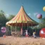 Placeholder: Ultra realistic circus scene. Child’s playing, smile, happy, color bubbles, smooth color, waist up view, Wes Anderson style, a lot of people background, highly detailed, concept art, unreal engine 5, god rays, ray tracing, RTX, lumen lighting, ultra detail, volumetric lighting, 3d, finely drawn, high definition, high resolution.