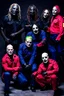 Placeholder: The cast of rainbow dressed as members of Slipknot