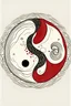 Placeholder: yin and yang symbol but make yang the color red instead of white