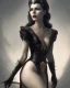 Placeholder: old evil queen in black leather gown, femme fatale, volouptous, busty, cleavage, angry, emperious, 8k resolution concept art portrait by Greg Rutkowski,