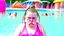 Placeholder: lady pouting at a water park