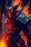 Placeholder: Ember spirit from dota 2 in militiary cyberpunk style