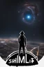 Placeholder: Supernova overlooking a city in the Milky Way galaxy with a person wearing a hat and a backpack with the Shift logo on it