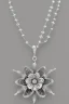 Placeholder: White gold necklace in the shape of a flower Astra Sia white background