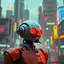 Placeholder: robot, dystopia, cyberpunk aesthetic