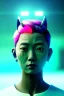 Placeholder: portrait, Asian cyborg woman, samurai warrior :: symmetry photography, cyberpunk style, pink hair, wires conveying, perfect eyes, samurai helmet, tiger mask, black samurai army, katana, japanese traditional ornaments, pink, white, black, glow eyes, cinematic, Ultra realistic, dark scene, soft color, highly detailed, unreal engine 5, RTX, ultra detail, 3d, finely drawn, high definition.