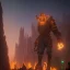 Placeholder: protogen, (steampunk:0.5), (ancient crystal technology:1.5), (full body:1.9), (fire elemental:1.3), golem, (deus ex machina:1.8), (knight:0.3), fully in frame, (high detail:2.0), fire, (intricate:2.0)