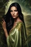 Placeholder: Portrait of an Olive skinned beautiful woman with long dark hair, photorealistic, fantasy