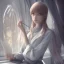 Placeholder: Anime, female student studying on window,perfect face, cool face, ultra detail, unreal engine 5, cinema4d, sun light, studio lighting --ar 1:1 --v 4