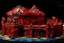 Placeholder: A dark red giant coliseum in a cosmic storm designed in Maori sculptures painted by Vincent van Gogh