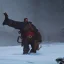 Placeholder: Cowboy fights Snow Giant