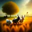 Placeholder: Lost in a wheat field surrounded by goats in a dream