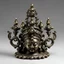 Placeholder: decorated crown of solid bronze wrought with image of hindu go