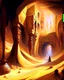 Placeholder: Arabian sand dungeon room dungeon painterly sci fi fantasy art