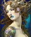 Placeholder: Realistic detailed face portrait of a beautiful futuristic beautiful top model in opus design lent alien glass armor by alphonse mucha, ayami kojima, amano, greg hildebrandt, and mark brooks, female, feminine, art nouveau, ornate italian renaissance cyberpunk, iridescent venetian blown glass, neo - gothic, gothic, character concept.