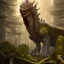 Placeholder: film still, cinematic dragon, chrome teeth, blazing forest fire by paul bonner