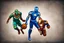 Placeholder: blue orange green, basketball, iron man, avengers