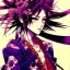 Placeholder: beautiful punk girl, hyper detailed, hyperdetailed, intricately detailed, illustration by <Katsushika Hokusai> <Yoji Shinkawa>, purple tones, darkred tones,