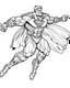 Placeholder: real massive Superman fly, coloring page, no leaves, full body (((((white background))))), only use an outline., real style, line art, white color, clean line art, white background, Sketch style