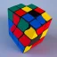 Placeholder: mile tall rubik cube tower red green blue white