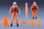 Placeholder: Vaquform Plastic Clear shell toy packaging, G.I. Joe doll, mike pence space force uniform, orange