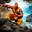 Placeholder: Fantasy, Dwayne Johnson as shaolin monk, heroic, award winning, insanely detailed, sunlit, realistic, fighting,acrylic paint, 8k resolution, hdr