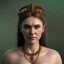 Placeholder: analog style, Celtic goddes, portrait, simmetric eyes, war ambient,queen, xena wearing outfit, ultra realistic photo